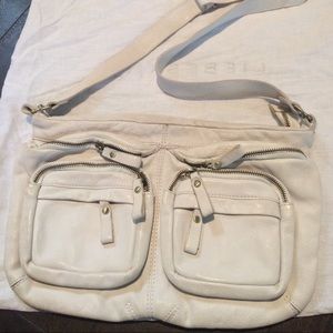 Cross body leather bag